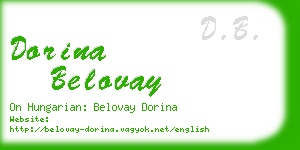 dorina belovay business card